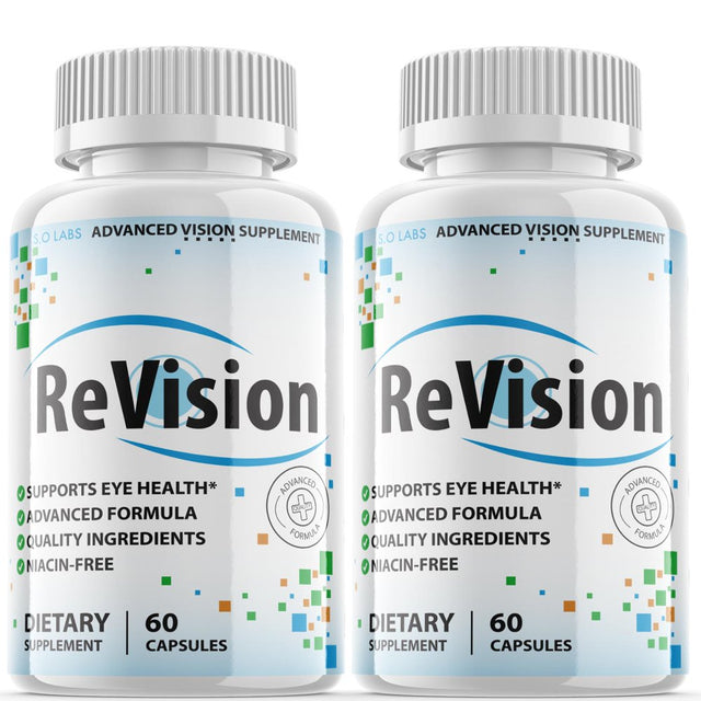 (2 Pack) Revision - New Advanced Revolutionary Eye Health Formula - Supports Healthy Vision - Supplement for Eyes Sight - 120 Capsules