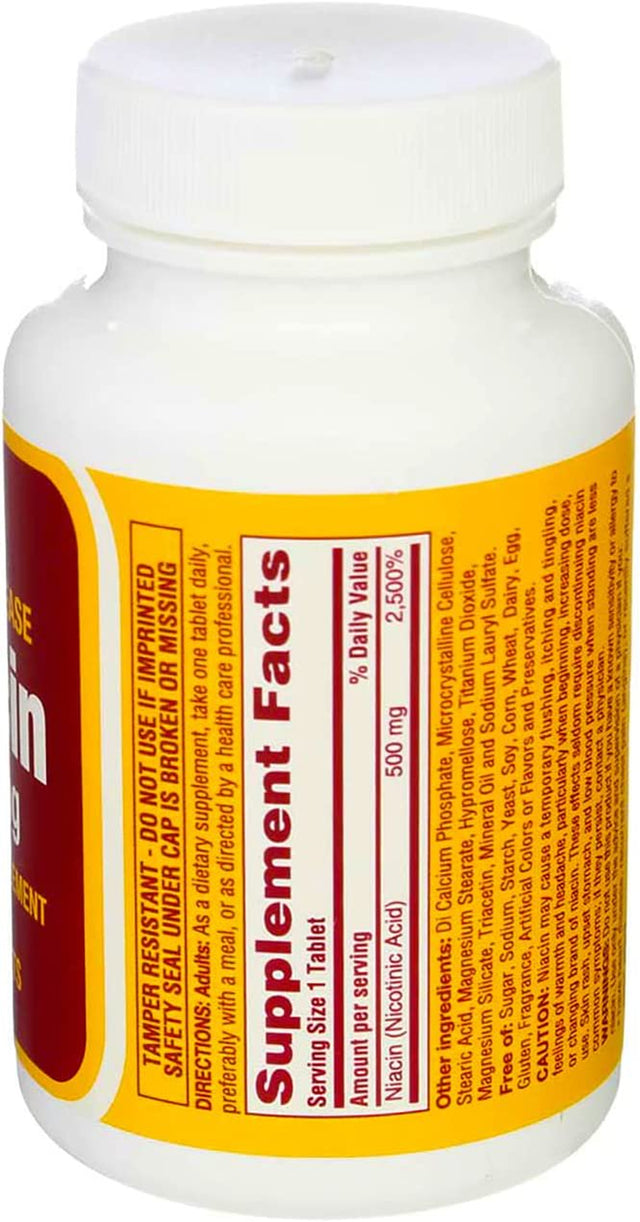 Major 10006070009 Niacin 500Mg Timed Release Captabs 100Ct (Pack of 3)