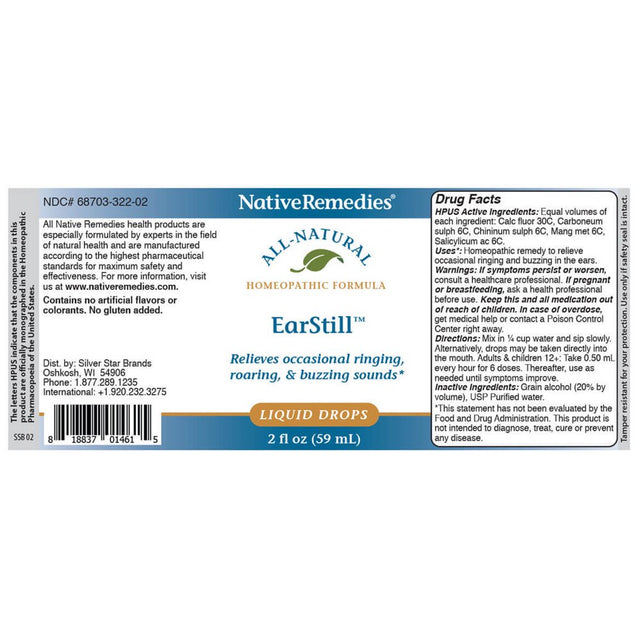 Earstill - Natural Homeopathic Formula for Tinnitus Symptoms