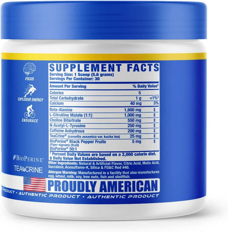 Ronnie Coleman Signature Series Pre XS Pre Workout Powder for Women and Men for Extreme Energy and Focus Supplement with Beta-Alanine, 200Mg Caffeine per Serving, Lemonade, 30 Servings