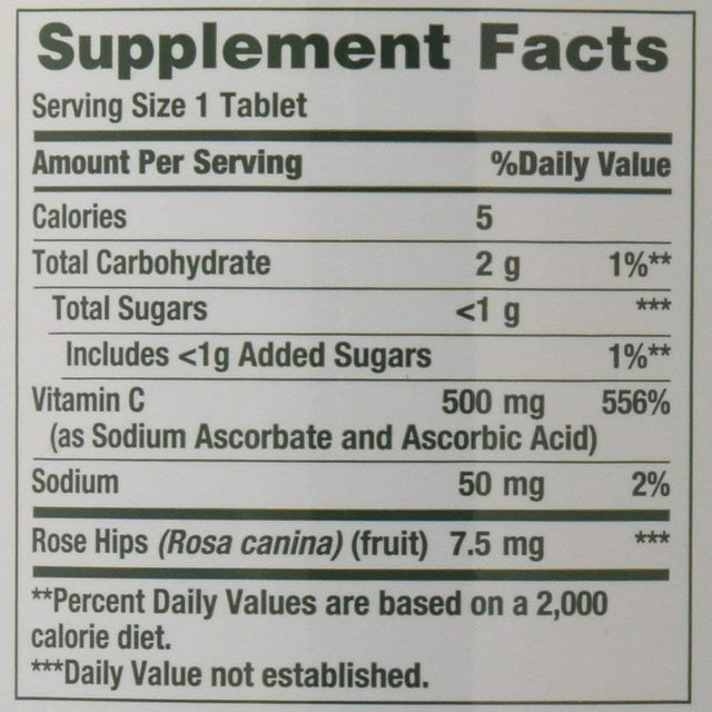 Nature'S Bounty Vitamin C 500 Mg with Rose Hips Chewable Tablets, Orange Flavor 90 Ea (Pack of 2)