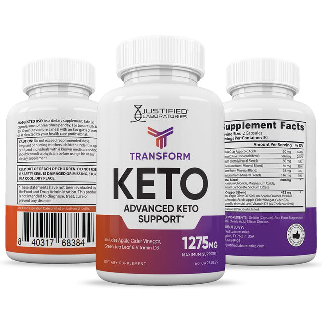 (10 Pack) Transform Keto ACV Pills 1275Mg Alternative to Gummies Dietary Supplement 600 Capsules