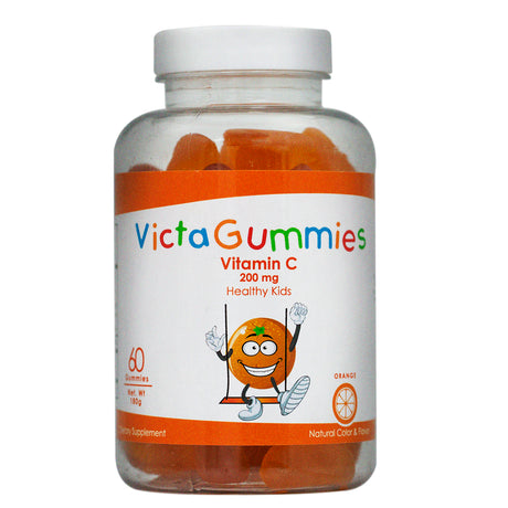 Victagummies Vitamin C 200 Mg for Kids - Orange Flavor - 60 Pectin Gummies