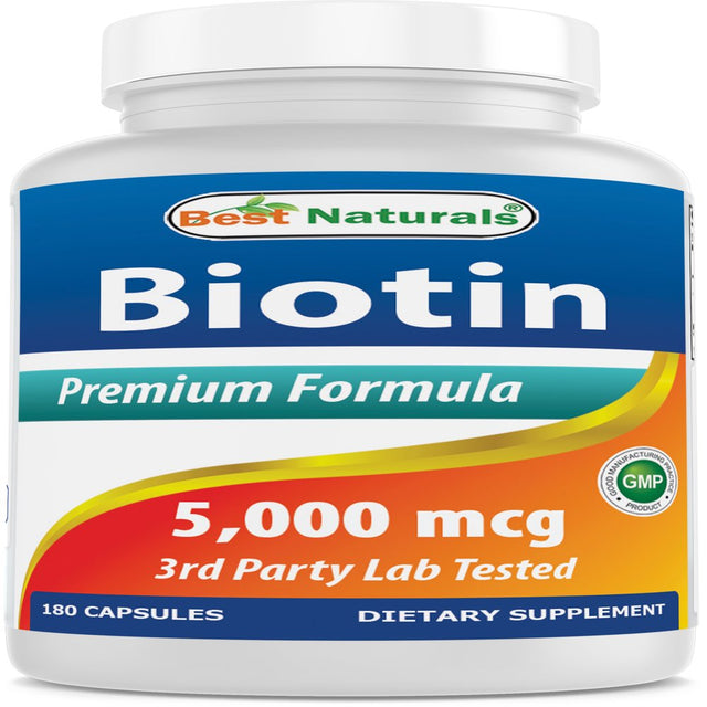 Best Naturals Biotin 5 Mg 180 Capsules | Supplement | Supports Healthy Hair