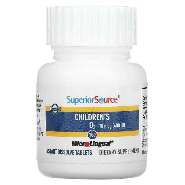 Superior Source - Children'S Vitamin D3 400 IU - 100 Quick Dissolve Tablets