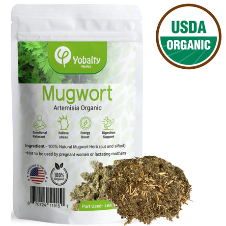 Mugwort Organic, 1 Oz, Lucid Dream Tea, Artemisia Vulgaris, Mugwort Dried Herbs, Herbal Leaves Tea, Mugwort Herb Loose Leaf, Improves Digestion, Helps to Sleep.