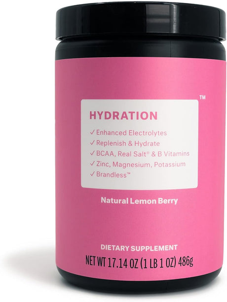 Brandless Enhanced Electrolyte Powder, Hydration Multiplier Electrolyte Drink Mix Contains Potassium Zinc & Magnesium for Hydration Sugar Free Electrolyte Powder 486 G (Lemon Berry)