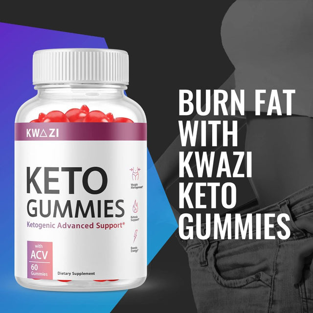 (1 Pack) Kwazi Keto ACV Gummies - Supplement for Weight Loss - Energy & Focus Boosting Dietary Supplements for Weight Management & Metabolism - Fat Burn - 60 Gummies