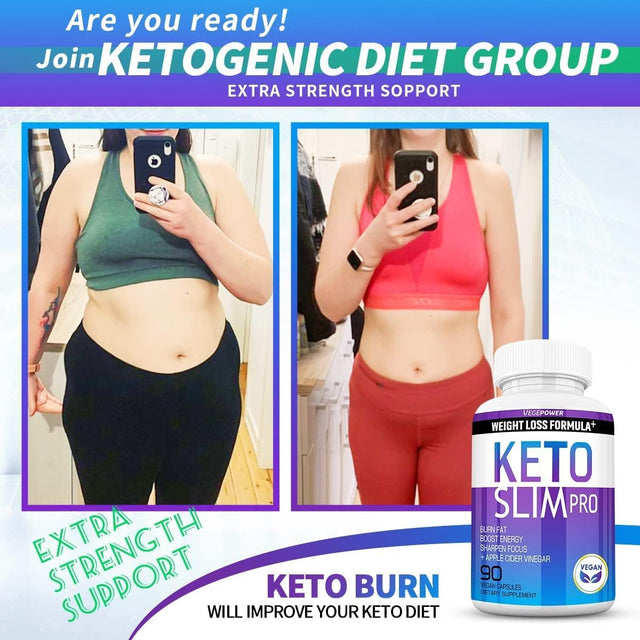 Keto Diet Pills plus Apple Cider Vinegar - Exogenous Ketones Supplement for Women Men - Utilize Fat for Energy with Ketosis Boost Energy & Focus, Manage Cravings, Metabolism Support -180Caps