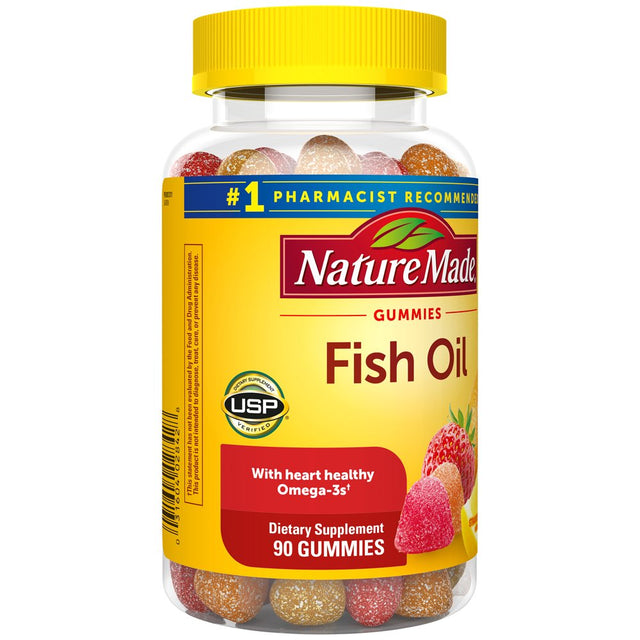 Nature Made Fish Oil Gummies, Omega 3 Fish Oil Supplements, 90 Count