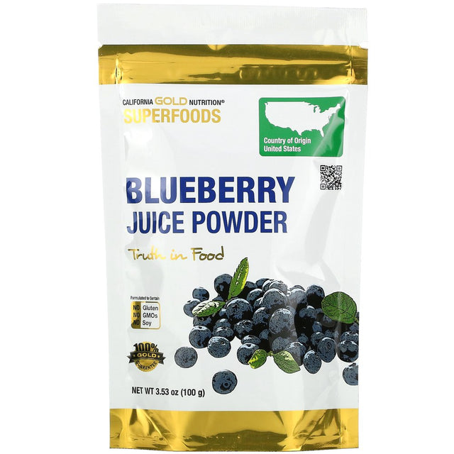 California Gold Nutrition SUPERFOODS - Blueberry Juice Powder, 3.53 Oz (100 G)