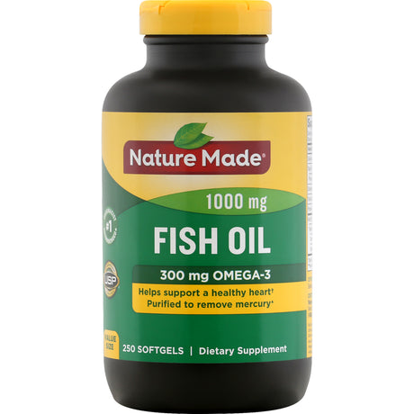 Nature Made Fish Oil 1000 Mg Softgels, 250 Count