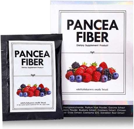 Pancea Fiber Supplement, Weight Control, High Fiber Detoxification Drink, 100% Natural Extract with Mix Berries Flavor (7 Sachets per Box)