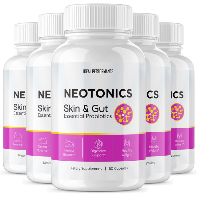 Neotonics Skin & Gut - Official - Neotonics Advanced Formula Skincare Supplement Reviews Neo Tonics Capsules Skin and Gut Health, 5 Pack