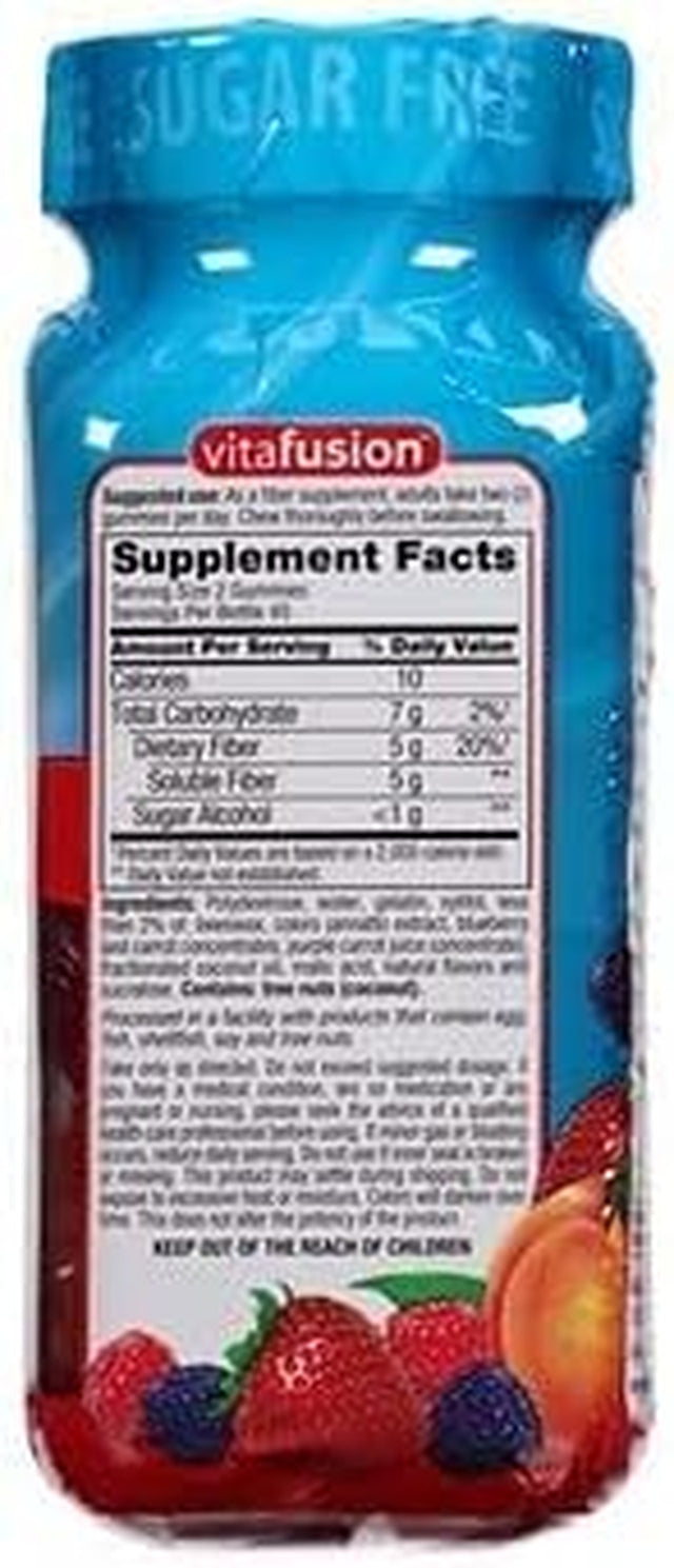 Vitafusion, Fiber Well Gummies, Fiber Supplement, Assorted Flavors - 90 Gummies, Pack of 5