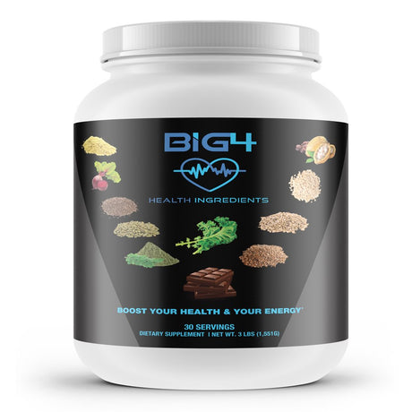 BIG4 Health Ingredients - Your Meal Replacement with 26 Grams of Protein - Superfood with Collagen Building, High in Antioxidants and Vitamins- Boost Your Health and Energy - 30 Servings & X-Large