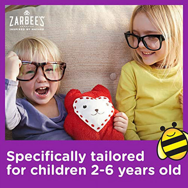 Zarbeeâ€™S Kids Cough + Immune Daytime for Children 2-6 with Dark Honey, Vitamin D & Zinc, #1 Pediatrician Recommended, Drug & Alcohol-Free, Mixed Berry Flavor, 4FL Oz