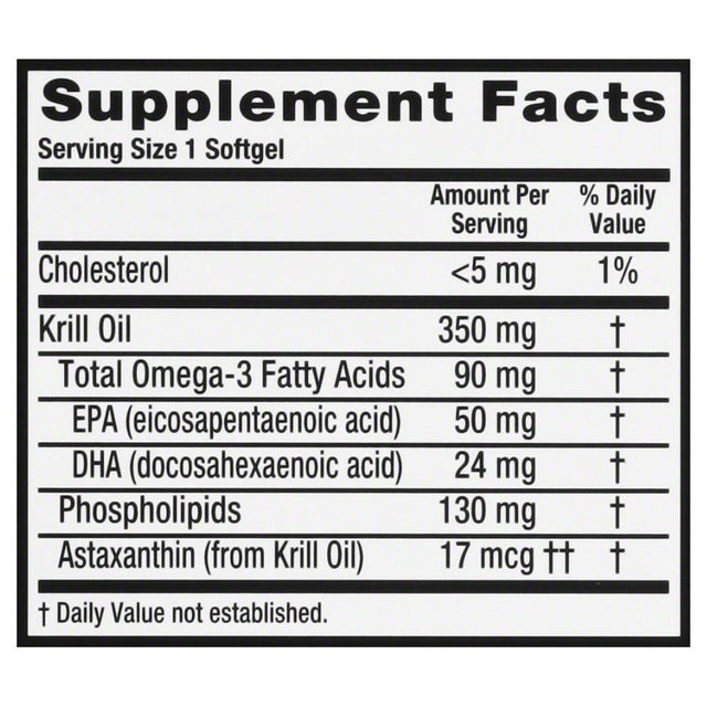 Megared Omega-3 Krill Oil Softgels, 350 Mg, 90 Ct