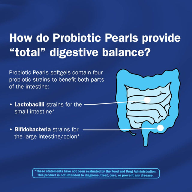 Probiotic Pearls Max Potency Digestive and Immune Softgels*, 5 Billion Cultures, 30 Count