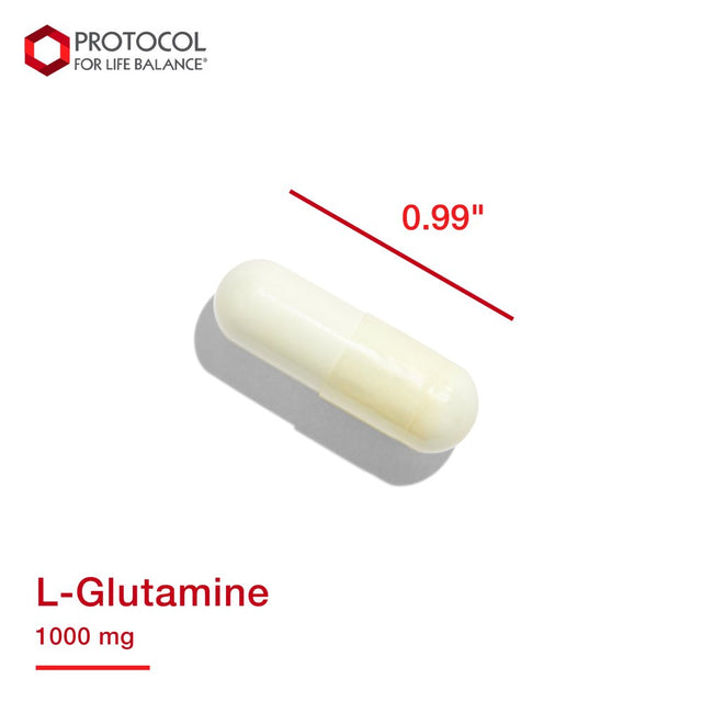 Protocol L-Glutamine 1000Mg - Muscle Tissue, Gut, Immune - 120 Veg Caps