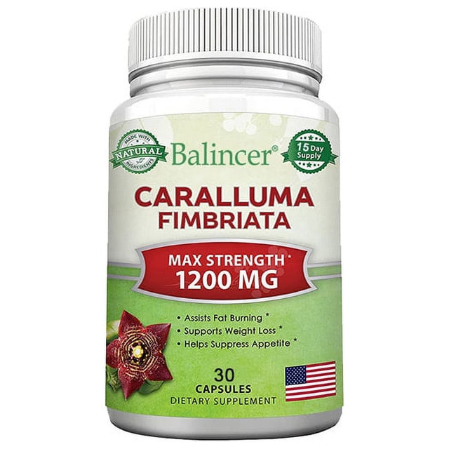 Balincer Caralluma Fimbriata 1200Mg, Natural Extract Weight Loss Diet Pill Supplement, Plant Root Appetite Suppressant and Pure Energy Booster, Maximum Strength Slim Fat Burner