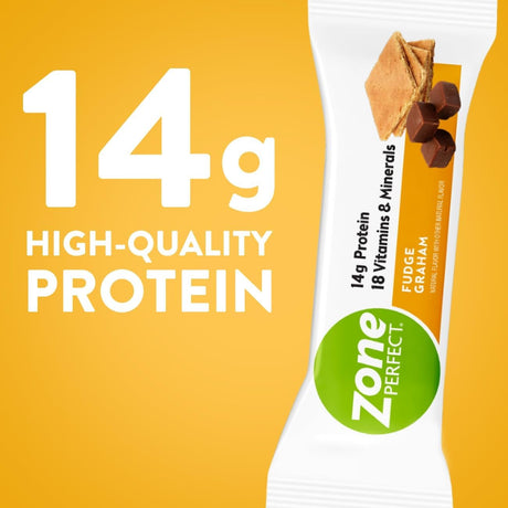 Zoneperfect Protein Bars | 14G Protein | 18 Vitamins & Minerals | Nutritious Snack Bar | Fudge Graham | 20 Bars