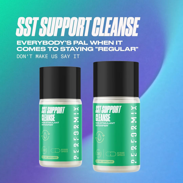 PERFORMIX SST Support Cleanse Non-Stimulant Liver Detox 60 Capsules - Made with Milk Thistle and Turmeric to Support Healthy Liver Function and Promotes Regularity