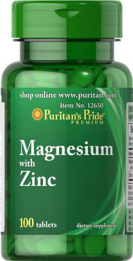 Puritan'S Pride Magnesium with Zinc-100 Tablets