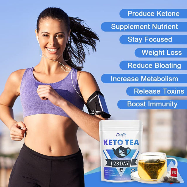 Keto Detox Tea for Belly Fat and Colon Cleanse - All Natural Detox and Cleanse, Supports a Healthy Weight, Helps Reduce Bloating, Natural Energy, Supports Immune System, Vegan, 28 Day