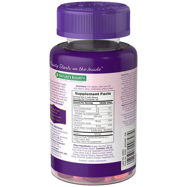 Nature'S Bounty Advanced Hair, Skin and Nail Biotin & Vitamins A, C, & E, 80 Count