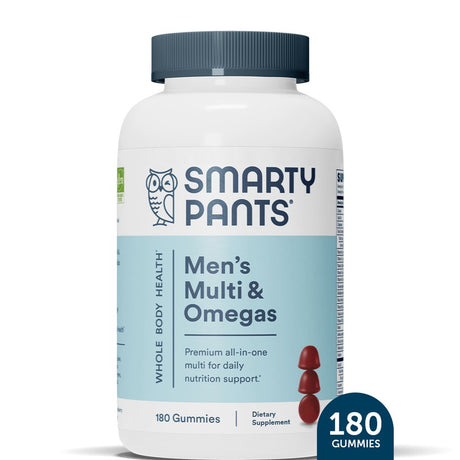 Smartypants Men'S Multi & Omega 3 Fish Oil Gummy Vitamins with D3, C & B12 - 180 Ct