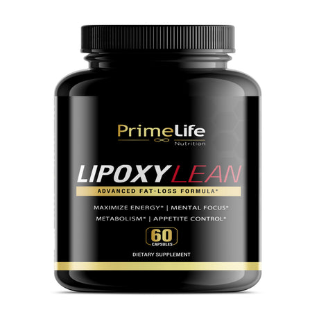 Primelife Lipoxylean Advanced Fat Burner Supplement for Men & Women - Weight Loss & Appetite Control Thermogenic, 60 Capsules