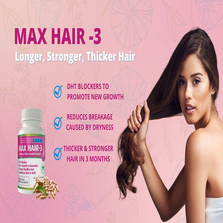 Maximize within Max Hair-3 Advanced Hair Growth Formula for All Hair Types, 60 Count