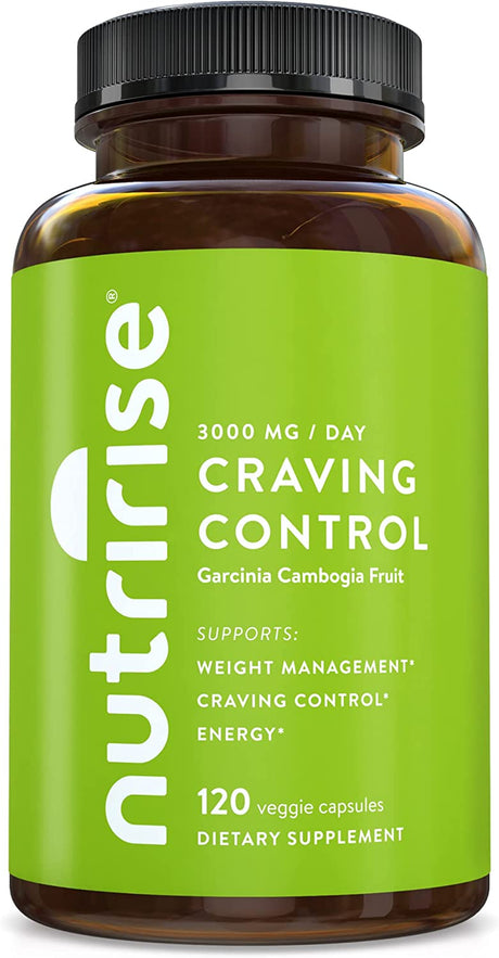 Nutririse Pure Garcinia Cambogia Extract 3000Mg 80% HCA, Supplement for Weight Management, Appetite Control, Energy, Metabolism - Carb Blocker for Men & Women, Gluten Free, 120 Capsules