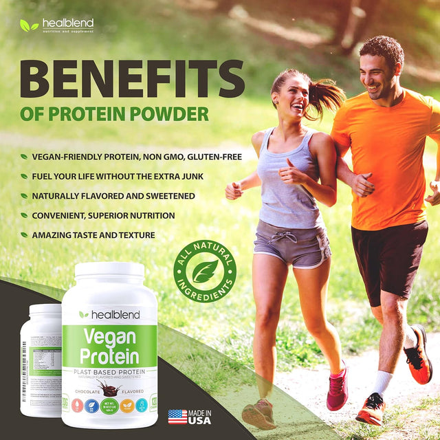 Plant-Based Protein Powder Vegan Dietary Supplement - Gluten-Free, Non-Gmo, Erythritol-Free, Soy-Free, Dairy-Free Pea Protein for Women and Men