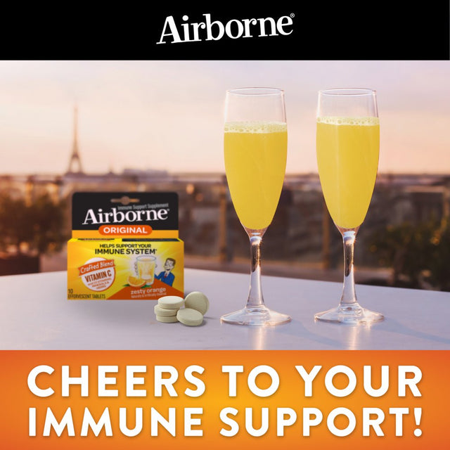 Airborne 1000Mg Vitamin C Immune Support Effervescent Tablets, Very Berry Flavor, 10 Count