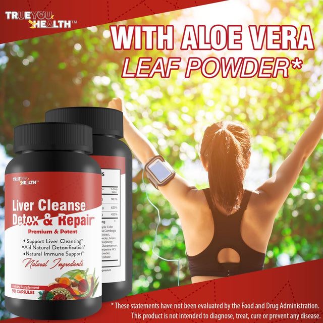 Liver Cleanse Detox & Repair - Liver, Kidney, & Colon Cleanse - Herbal Liver Cleanse Supplement with Dandelion Root, Aloe, Turmeric, Ginger - Promote Liver Health Naturally - Premium Formula