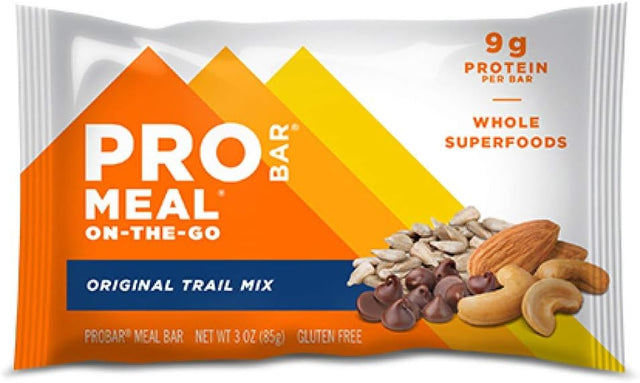 PROBAR - Meal Bar, Original Trail Mix, Non-Gmo, Gluten-Free, Healthy, Plant-Based Whole Food Ingredients, Natural Energy (6 Count)