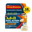 Advil Dual Action Back Pain Caplets Delivers 250Mg Ibuprofen and 500Mg Acetaminophen per Dose for 8 Hours of Back Pain Relief - 18 Count