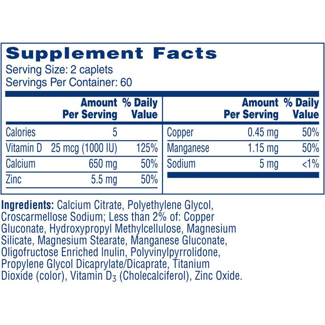 Citracal Maximum plus Calcium Citrate with Vitamin D3, Caplets, 120Ct