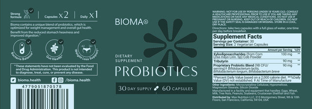 BIOMA Probiotics for Digestive Health