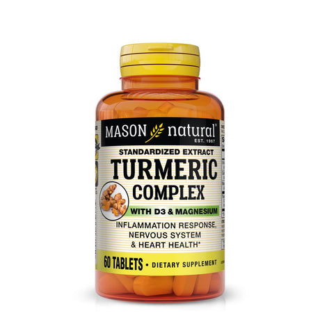 Mason Turmeric Complex: Inflammation Support, Joint Health, Vitamin D3 & Magnesium, 60 Tablets