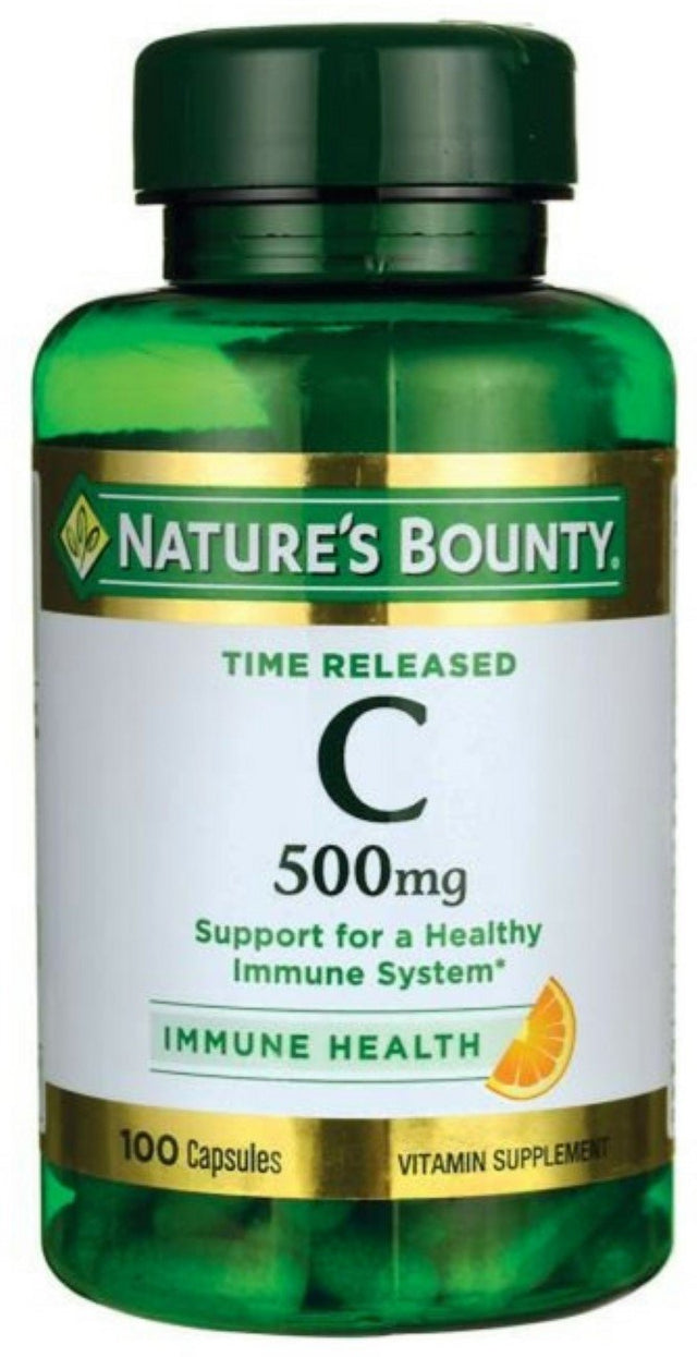 Nature'S Bounty Vitamin C 500 Mg Capsules Time Released 100 Capsules (Pack of 4)