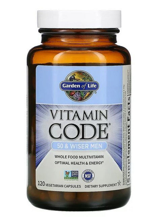 Garden of Life - Vitamin Code RAW 50 & Wiser Men'S Multi Formula - 120 Vegetarian Capsules