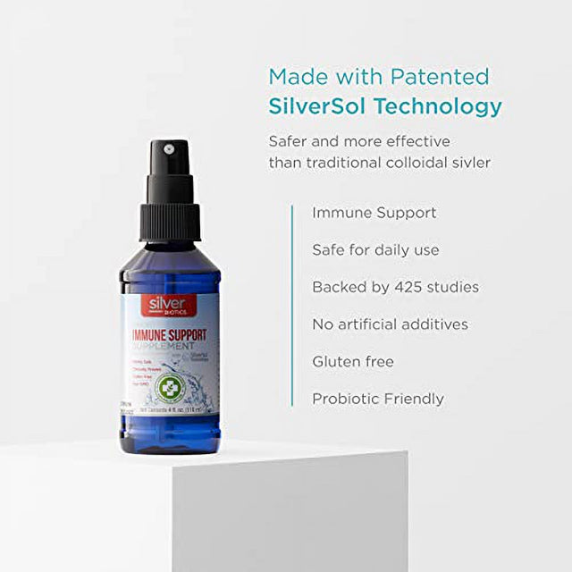 American Biotech Labs - Silver Biotics - Daily Immune Support Supplement with Silversol Technology - 4 Fl. Oz. Liquid Spray