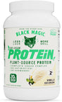 Black Magic Plant-Source 100% Vegan Protein - Keto, Low Sugar, Dairy Free Protein - Pre/Post Workout - Vanilla Ice Cream - 20G Protein - 2 LB