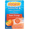 Emergen-C Immune plus Vitamin C Supplement for Immune Support, Super Orange, 10 Ct