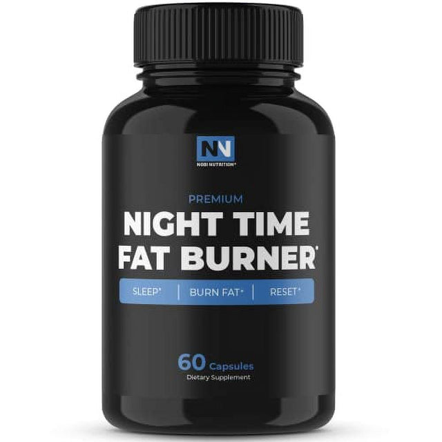 Night Time Weight Loss Pills to Reduce Belly Fat | Melatonin Sleep Aid | Appetite Suppressant & Fat Burner by Nobi Nutrition