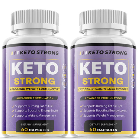 (2 Pack) Keto Strong - Keto Pills for Weight Loss - Energy Boosting Dietary Supplements for Weight Management and Metabolism - Advanced Ketogenic Ketones - 120 Capsules