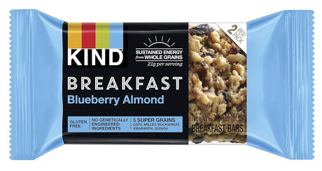 KIND Breakfast Bars, Blueberry Almond, Gluten Free, Non GMO, 1.8 Ounce Bar Sample